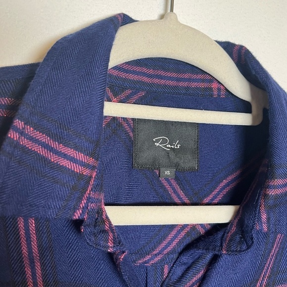 Rails HUNTER SAPPHIRE BLACK ROSE Shirt Size XS - Picture 4 of 6